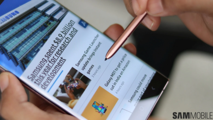 Seria Galaxy Note 20 primeste actualizarea de securitate din februarie