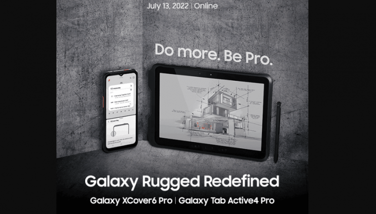 Galaxy XCover 6 Pro si Tab Active 4 Pro vor fi lansate pe 13 iulie