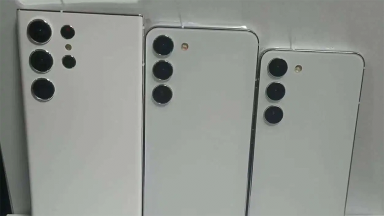 Mai multe fotografii cu telefoanele manechin din seria Galaxy S23 ne arata designul