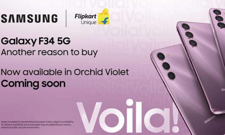 Samsung Galaxy F34 5G Orchid Violet Colour