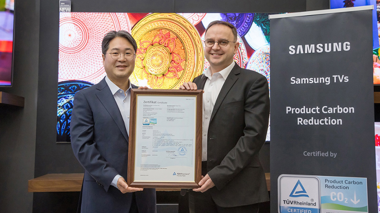 Samsung Product Carbon Reduction Certification TÜV Rheinland