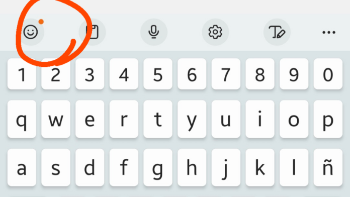 tastatura Samsung - punct portocaliu